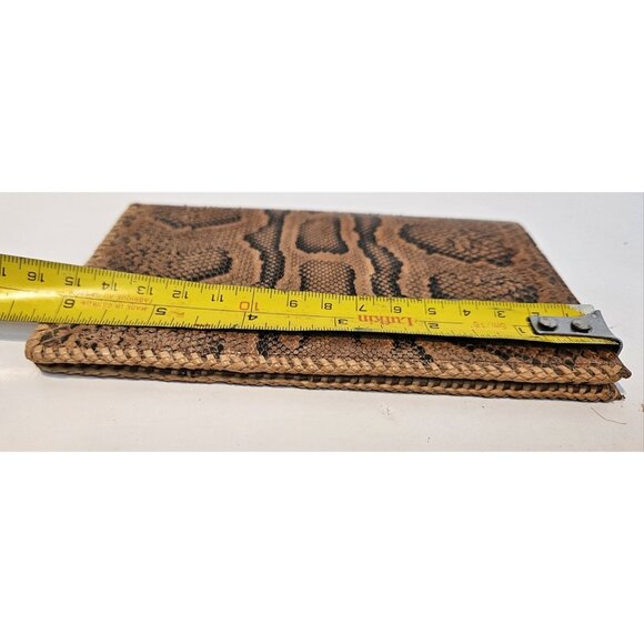 Old Vintage Hand Made Snakeskin & Leather Large Wallet Bi-Fold Good Shape - Picture 14 of 14